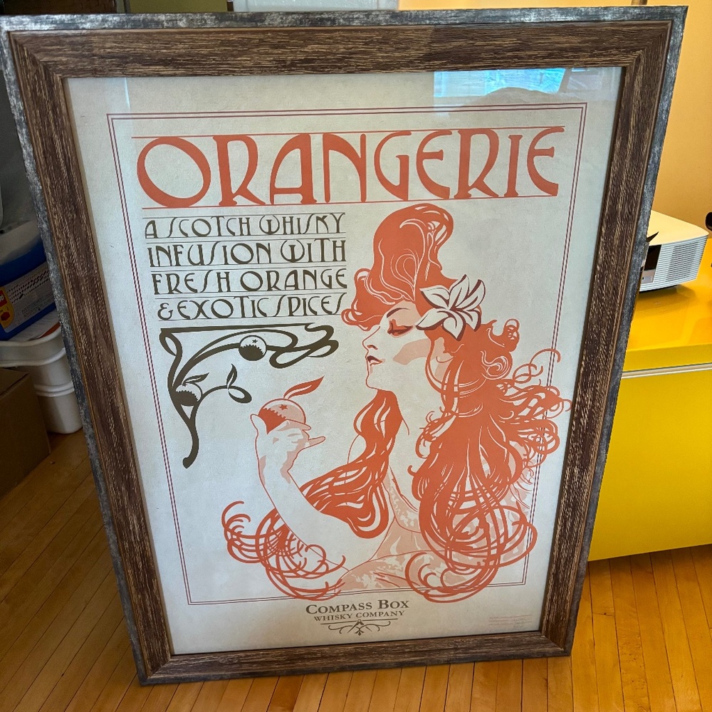Professionally framed 27 x 37 inch "Orangerie" print; purchased at BBC Food show